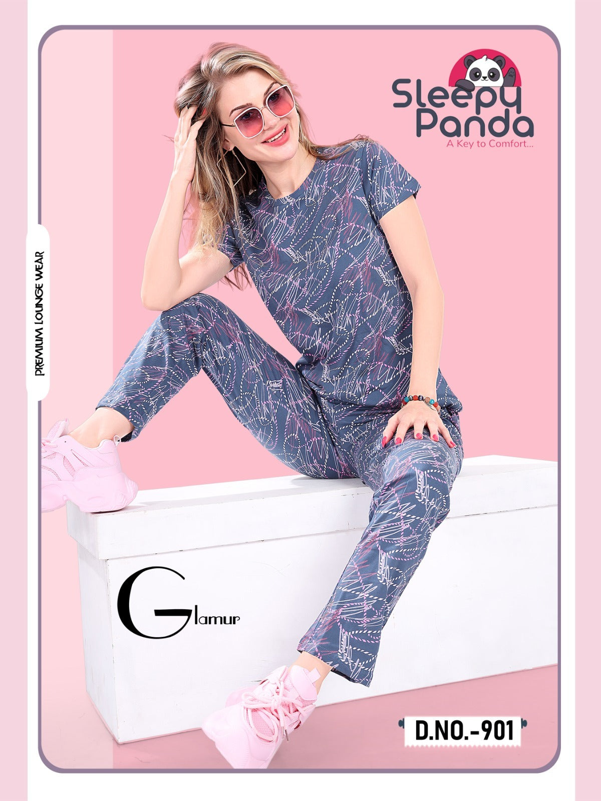 901 Sleepy Panda Hosiery Pyjama Night Suits
