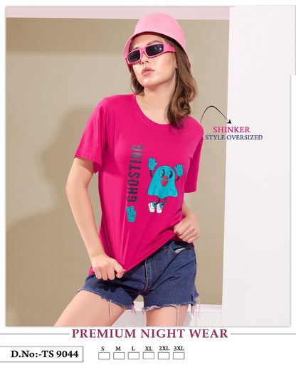 9044 Mnt Sinker Women Oversized Tshirt Wholesaler Ahmedabad