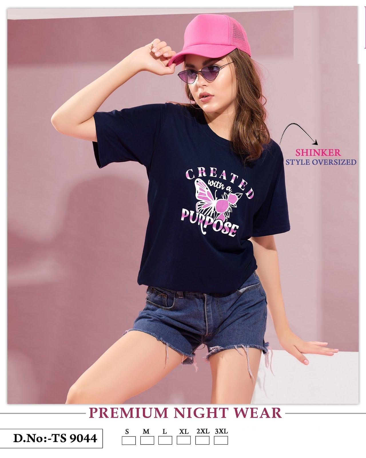 9044 Mnt Sinker Women Oversized Tshirt Wholesaler Ahmedabad