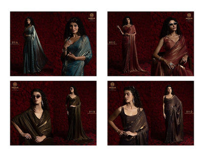 911A To 911D Mehek Satin Silk Sarees Exporter India
