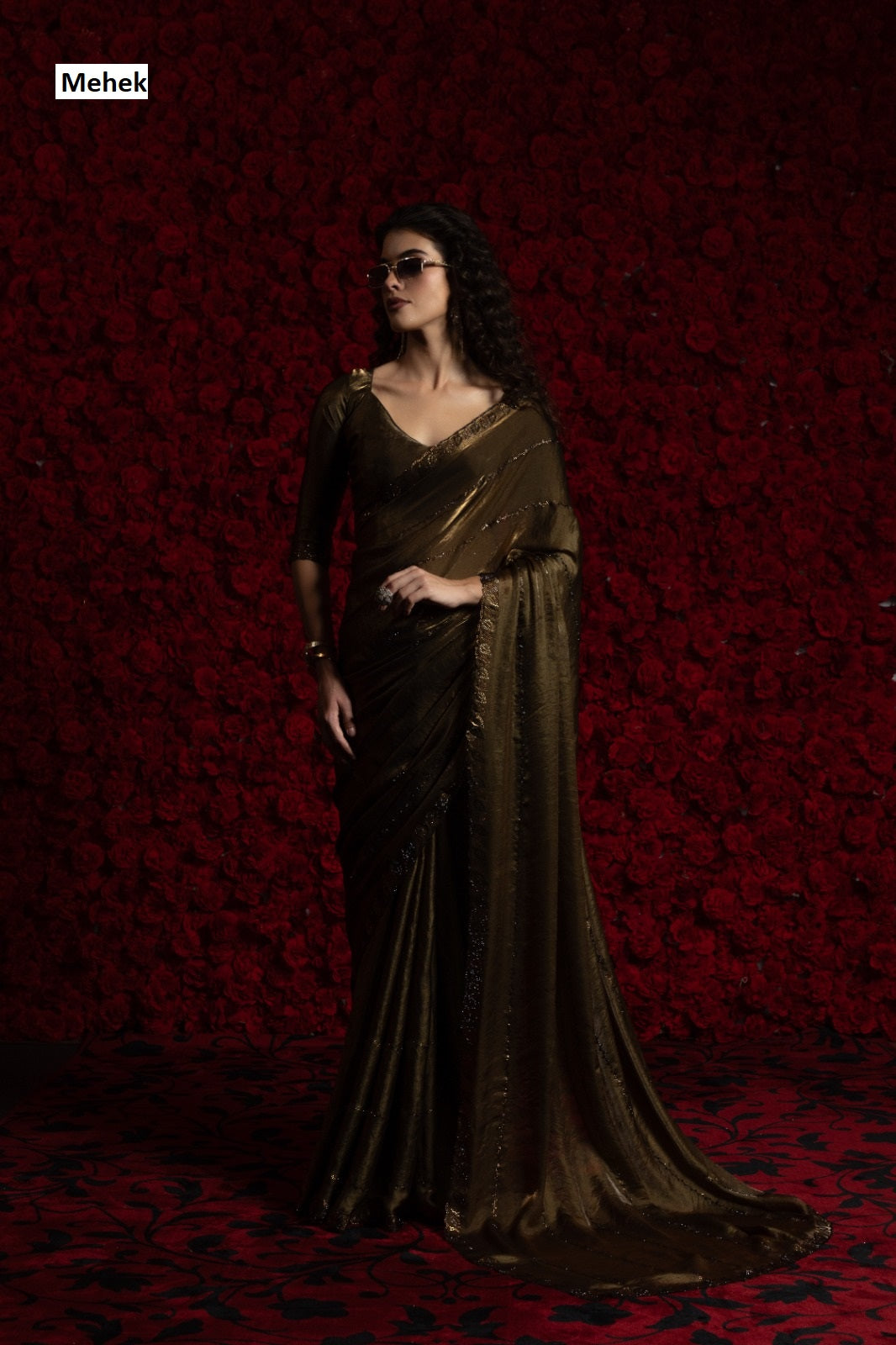 911A To 911D Mehek Satin Silk Sarees Exporter India