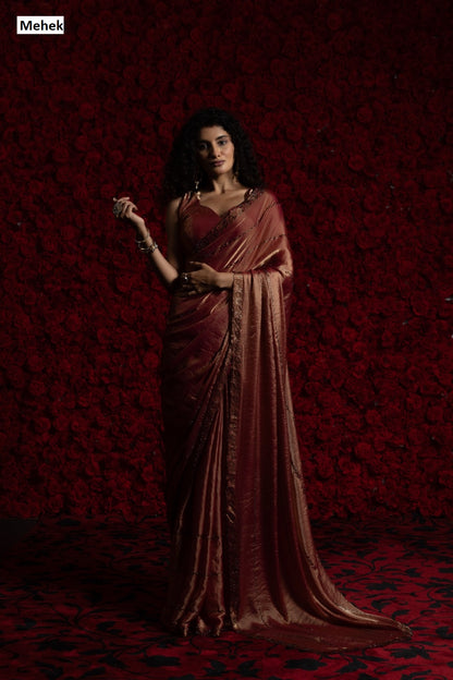 911A To 911D Mehek Satin Silk Sarees Exporter India