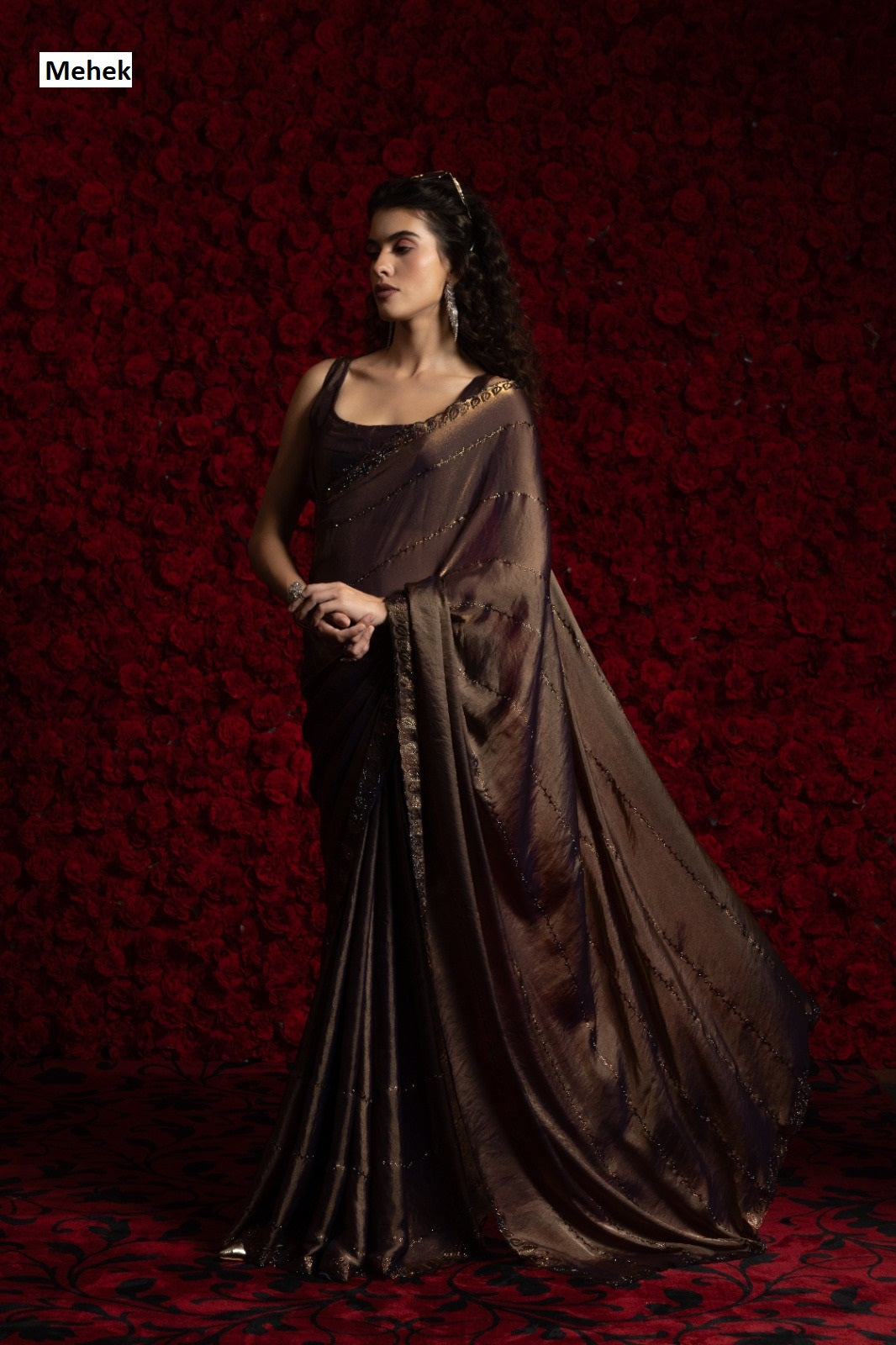 911A To 911D Mehek Satin Silk Sarees Exporter India