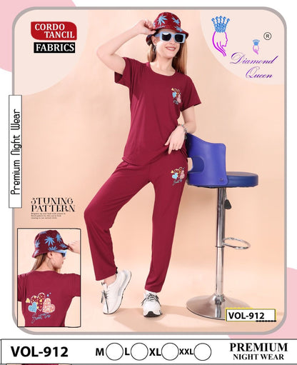 912 Diamond Queen Imported Pyjama Night Suits Supplier Gujarat