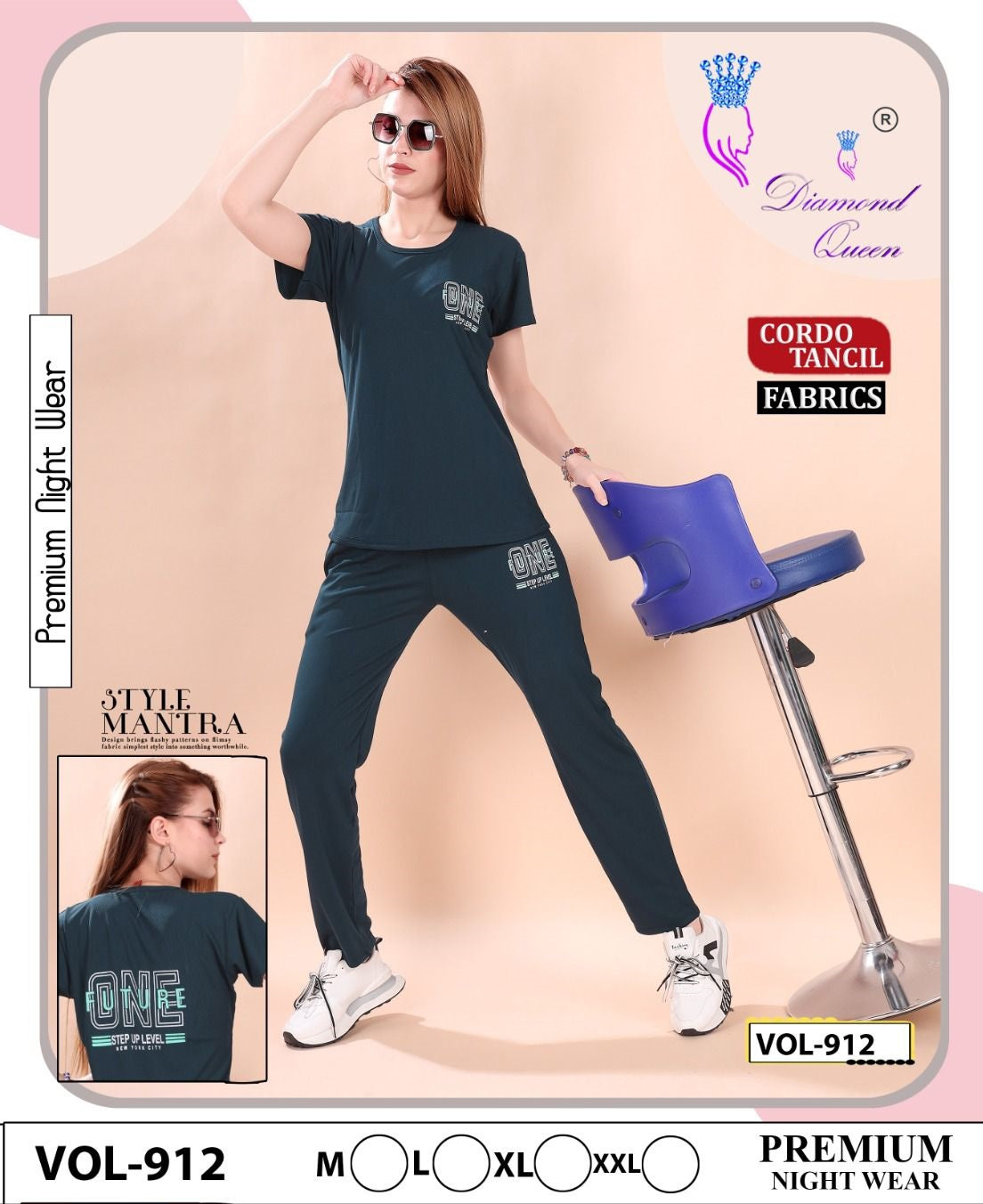 912 Diamond Queen Imported Pyjama Night Suits Supplier Gujarat