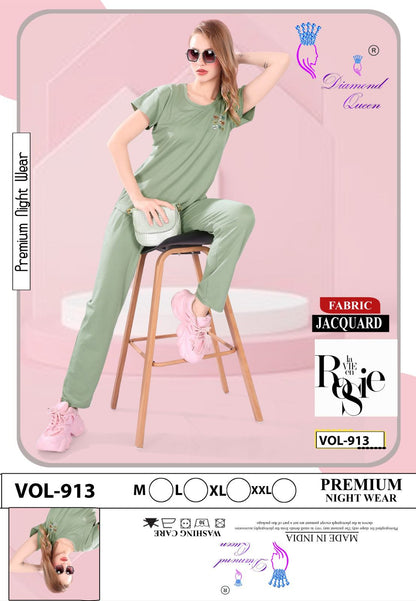 913 Diamond Queen Tencil Pyjama Night Suits Manufacturer Gujarat