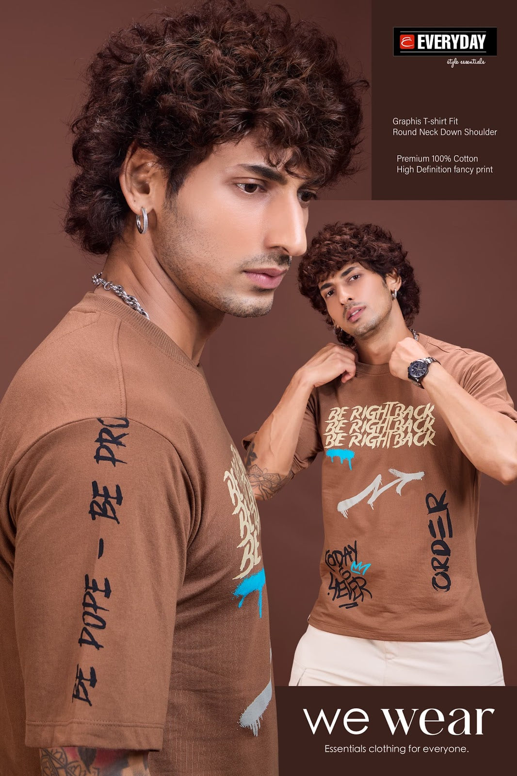 924 B Everyday Cotton Looper Mens Tshirts Manufacturer