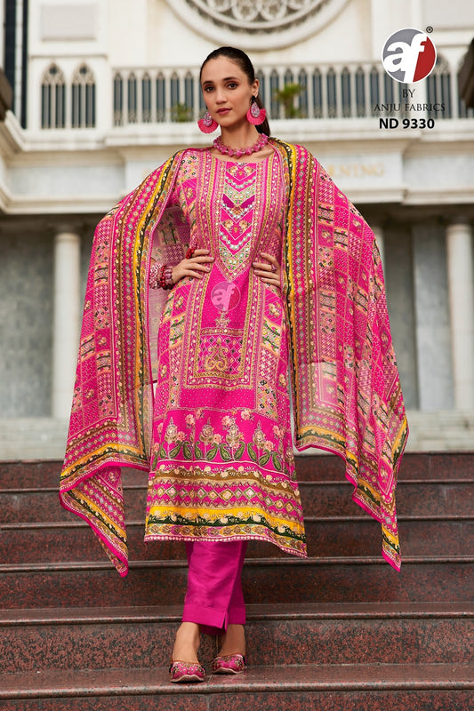 9330 Af Simmer Tissue Readymade Pant Style Suits Supplier Gujarat