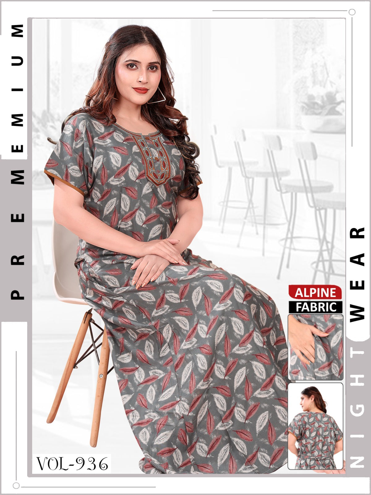 935-936 Diamond Queen Alpine Night Gowns Wholesale Price