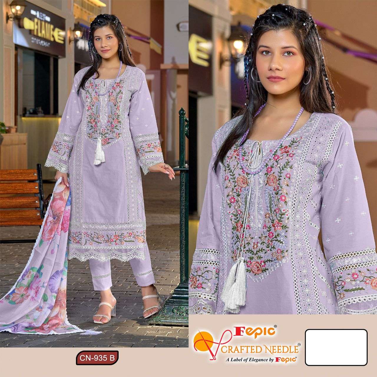 935 Fepic Cambric Pakistani Readymade Suits Wholesaler India