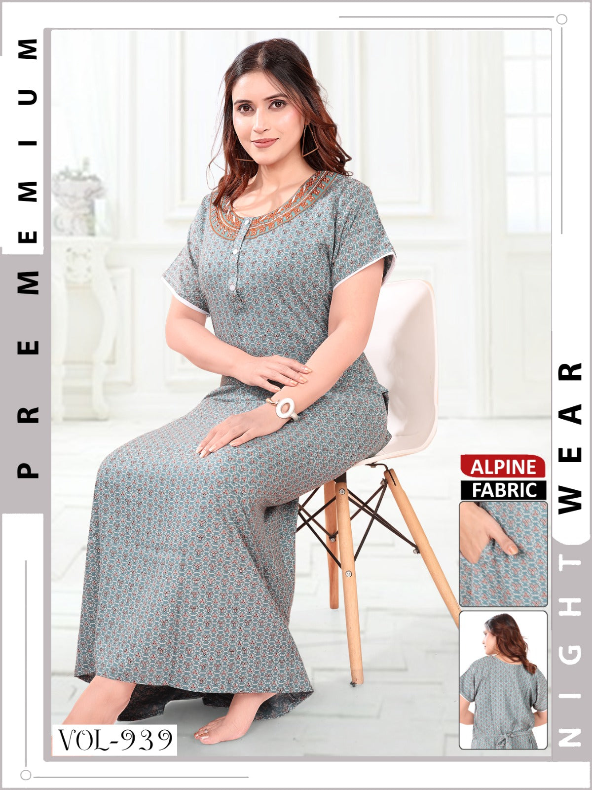 938-939 Diamond Queen Alpine Night Gowns Manufacturer Gujarat