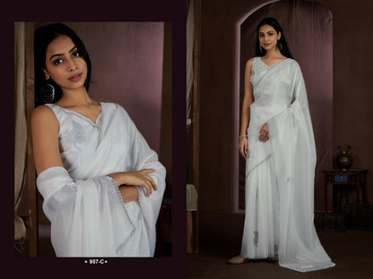 957 Series Mehek Crush Sarees Supplier Ahmedabad