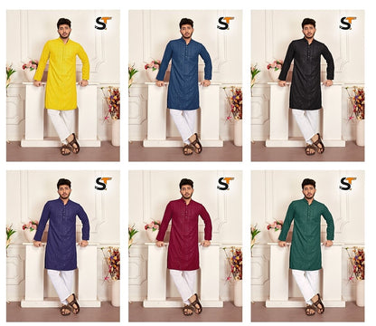 Chikan Work Salas Rayon 14Kg Mens Kurta Supplier Gujarat