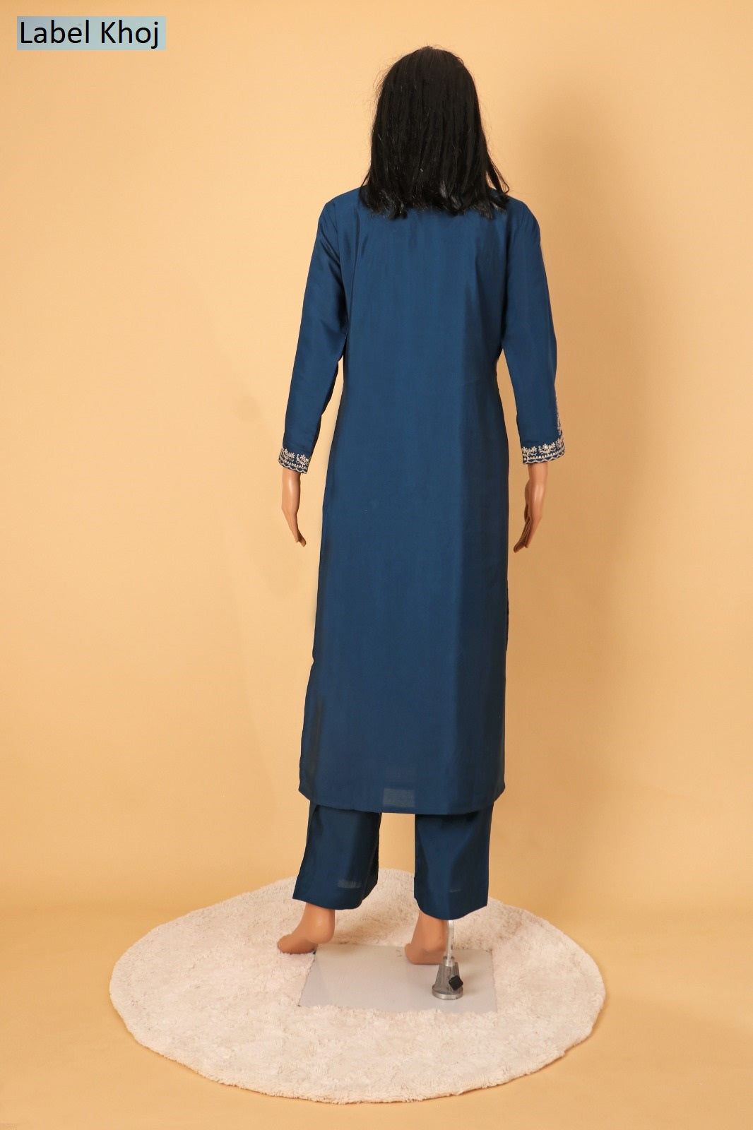 9650Abcde Label Khoj Roman Silk Readymade Suits Exporter