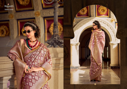 Goldmine 970001-970006 Rajpath Tissue Silk Sarees Wholesale