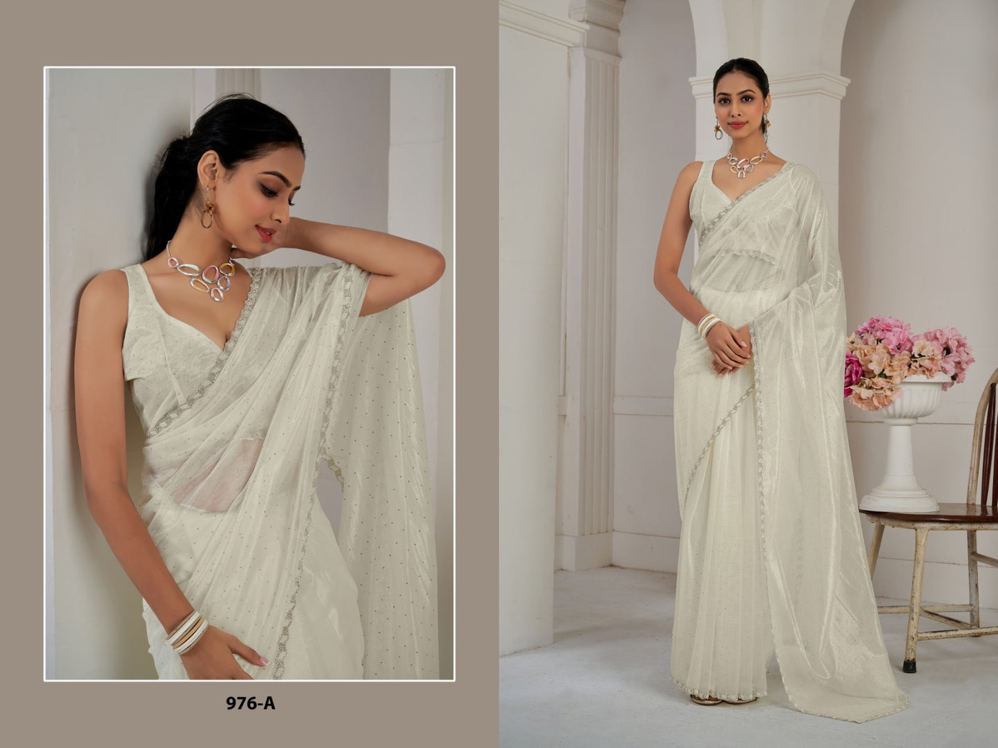 976 Mehek Organza Sarees Manufacturer