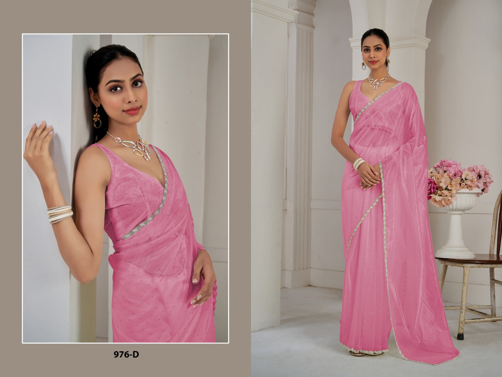 976 Mehek Organza Sarees Manufacturer