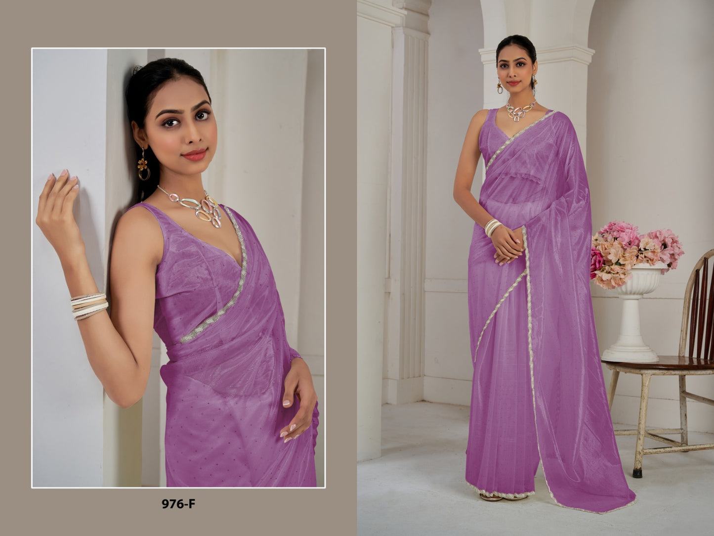 976 Mehek Organza Sarees Manufacturer