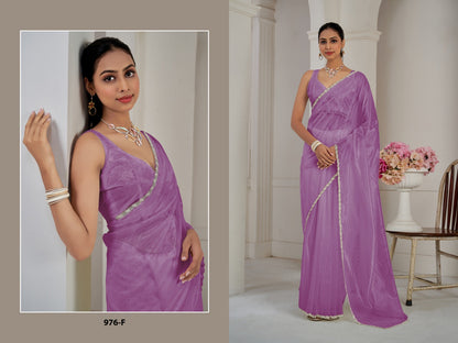 976 Mehek Organza Sarees Manufacturer