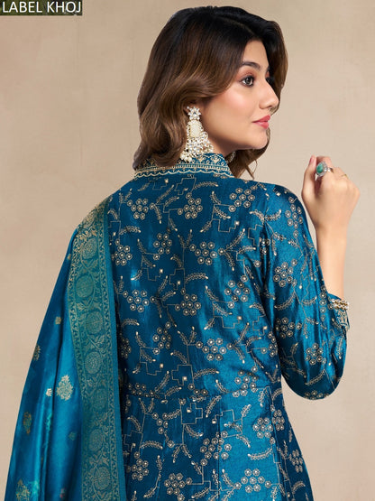 9800Abcd Label Khoj Silk Readymade Anarkali Suits Manufacturer