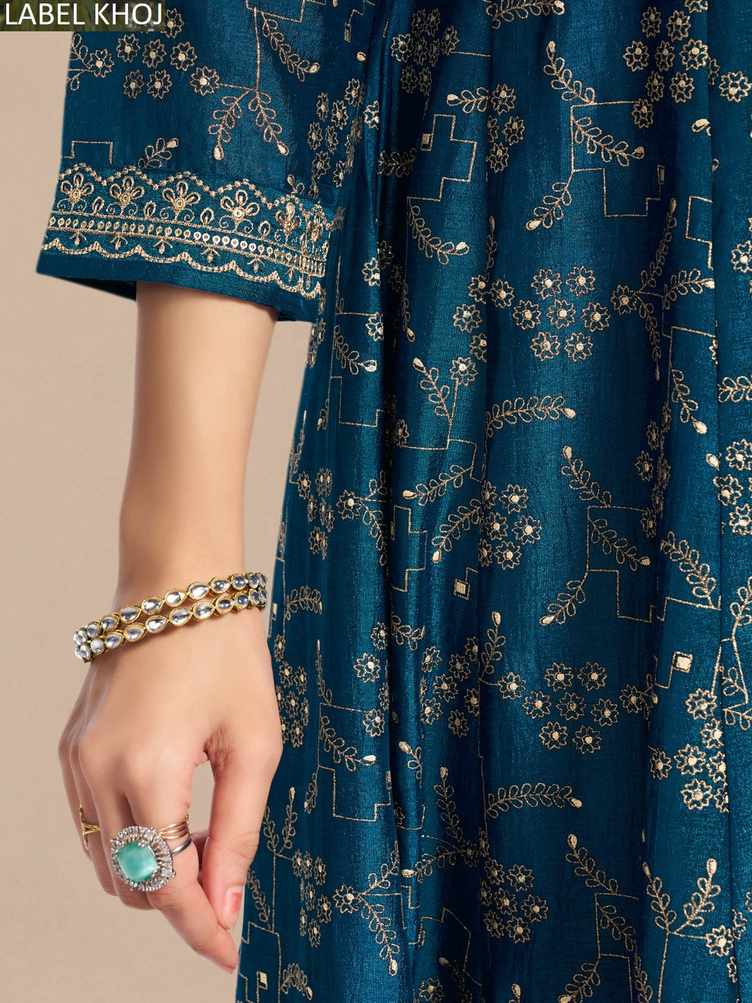 9800Abcd Label Khoj Silk Readymade Anarkali Suits Manufacturer