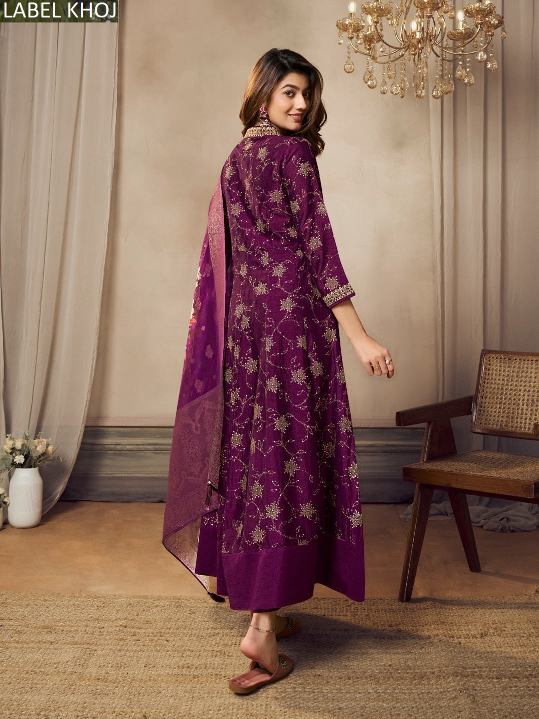 9800Abcd Label Khoj Silk Readymade Anarkali Suits Manufacturer