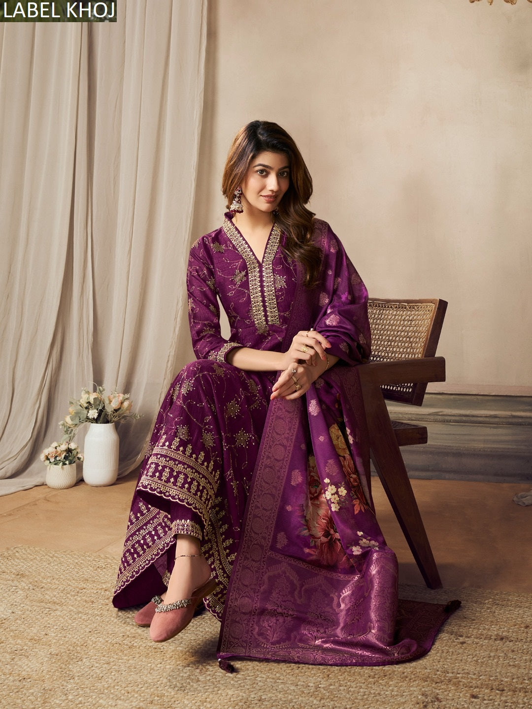 9800Abcd Label Khoj Silk Readymade Anarkali Suits Manufacturer