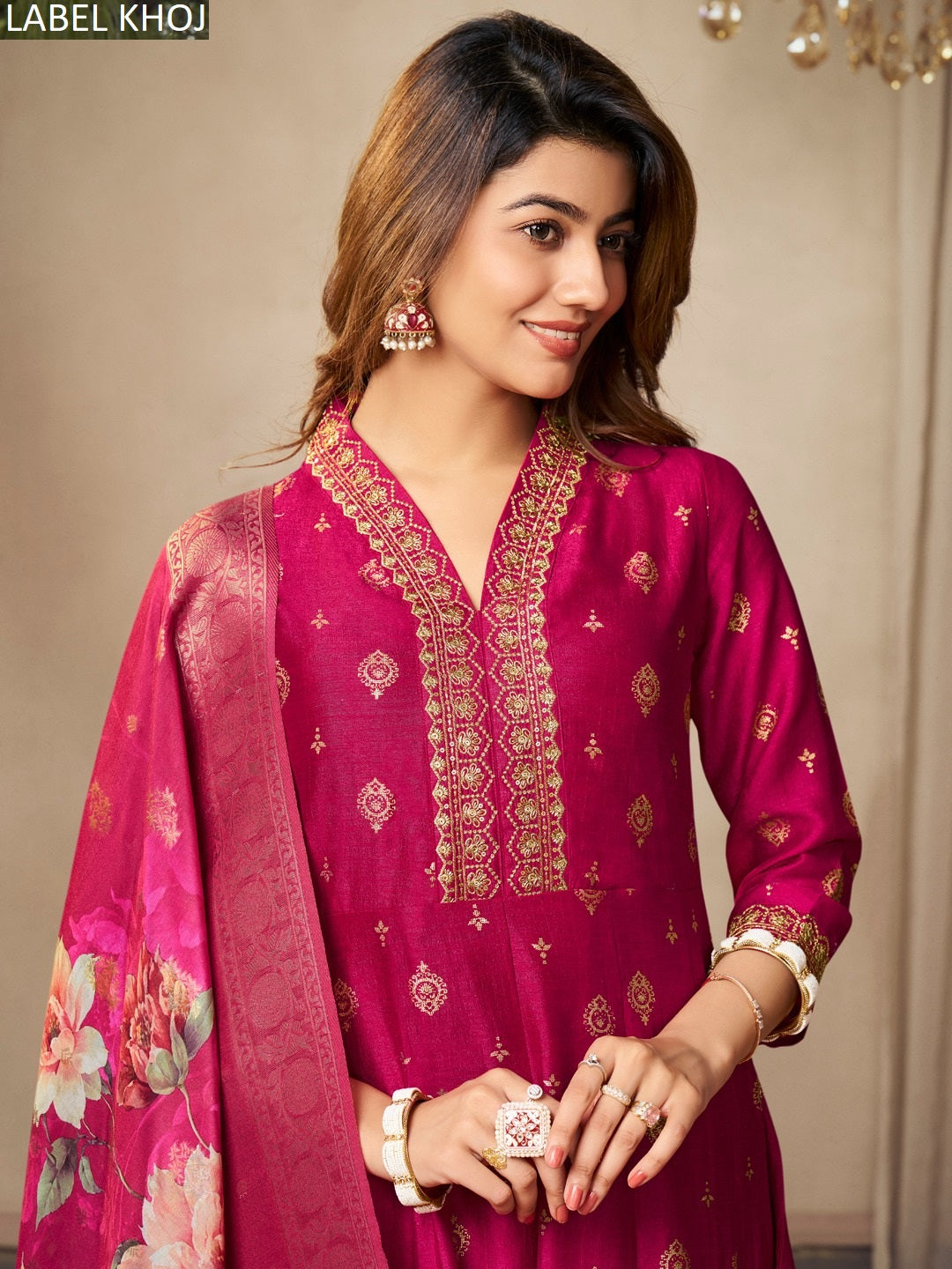 9800Abcd Label Khoj Silk Readymade Anarkali Suits Manufacturer
