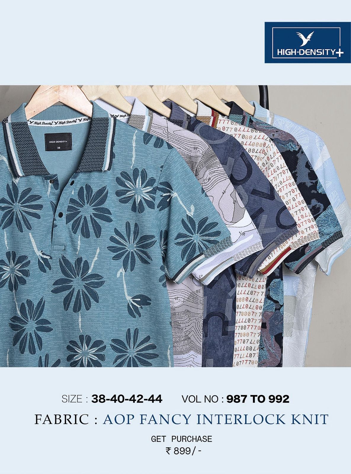 987-992 High Density Aop Mens Tshirts Wholesaler Ahmedabad