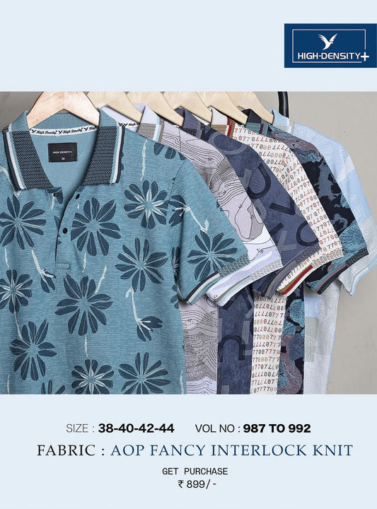 987-992 High Density Aop Mens Tshirts Wholesaler Ahmedabad