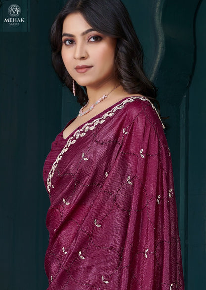 988Abcd Mehek Crepe Silk Sarees Manufacturer