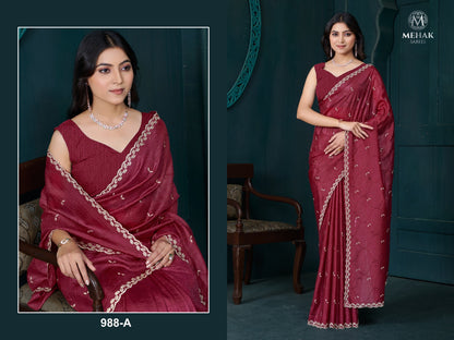 988Abcd Mehek Crepe Silk Sarees Manufacturer