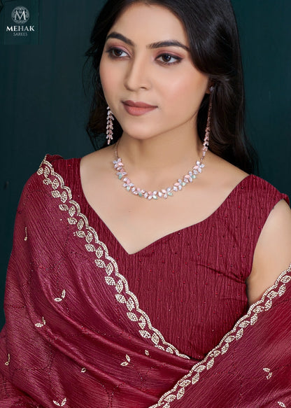 988Abcd Mehek Crepe Silk Sarees Manufacturer