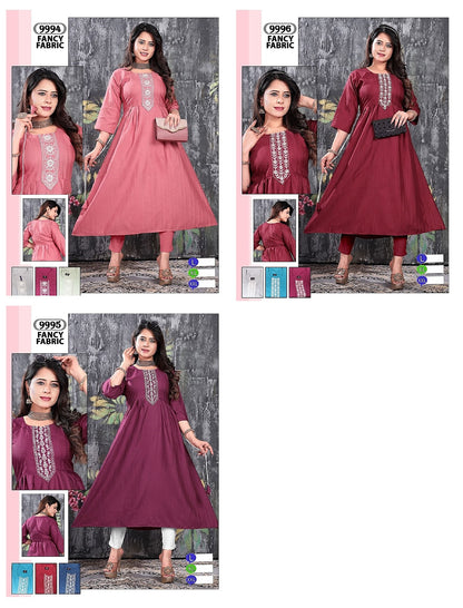 9994-9996 Mmc Anarkali Kurtis Manufacturer India