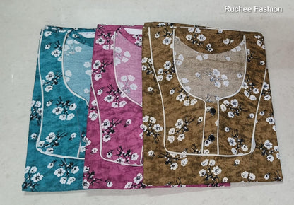 A-Line 0310 Ruchee Fashion Cotton Night Gowns Exporter India