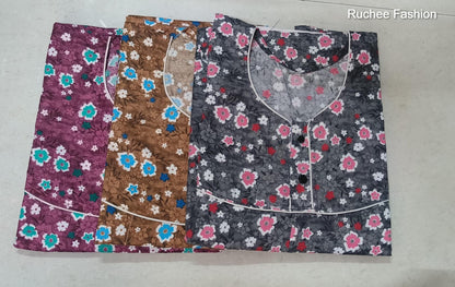 A-Line 0310 Ruchee Fashion Cotton Night Gowns Exporter India