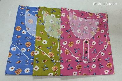 A-Line 0310 Ruchee Fashion Cotton Night Gowns Exporter India