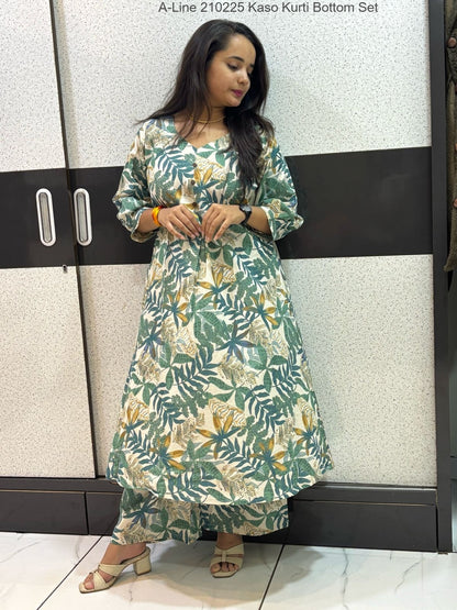 A-Line 210225 Kaso Cotton Kurti Bottom Set Wholesale Price