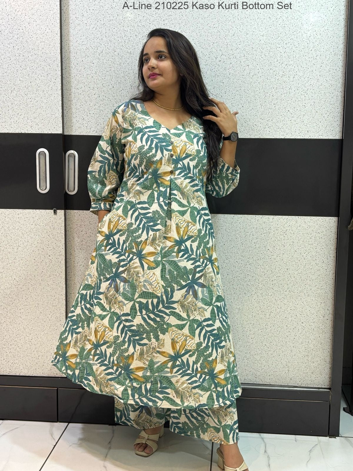 A-Line 210225 Kaso Cotton Kurti Bottom Set Wholesale Price