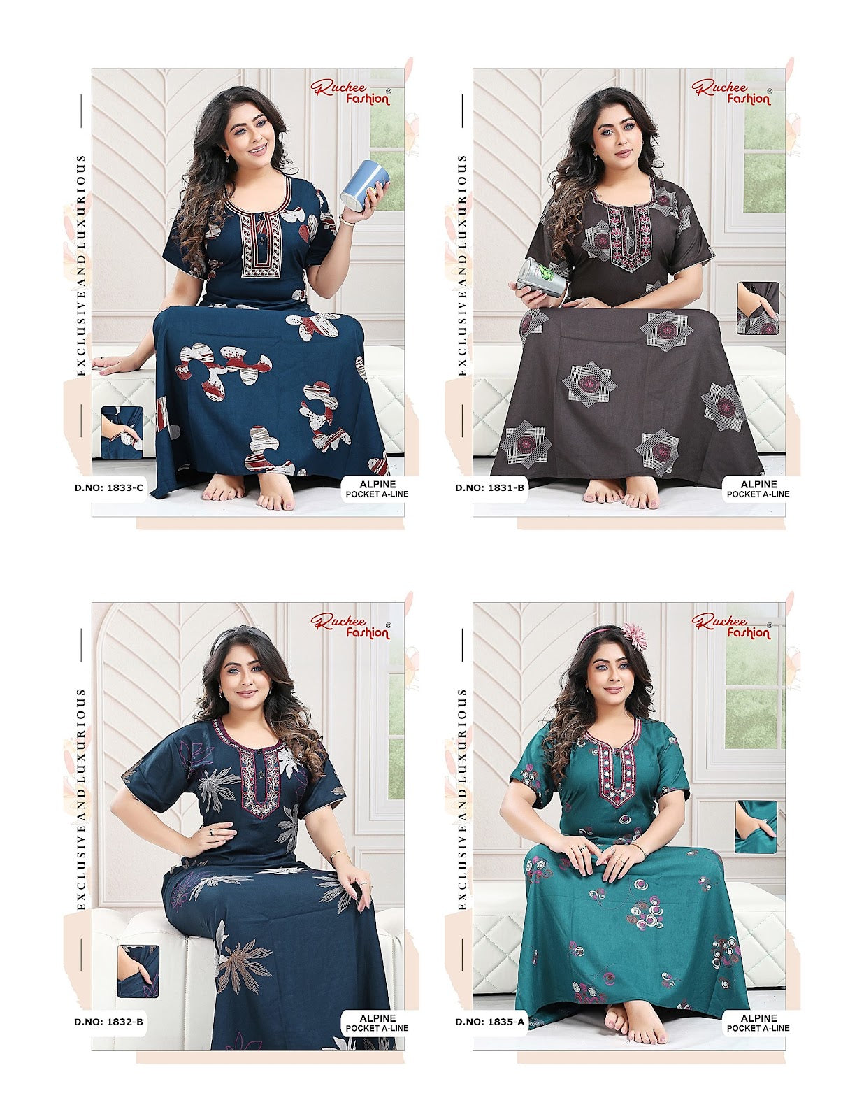 A-Line 250925 Ruchee Fashion Alpine Night Gowns Wholesale Price