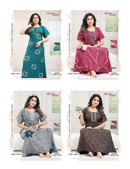 A-Line 250925 Ruchee Fashion Alpine Night Gowns Wholesale Price
