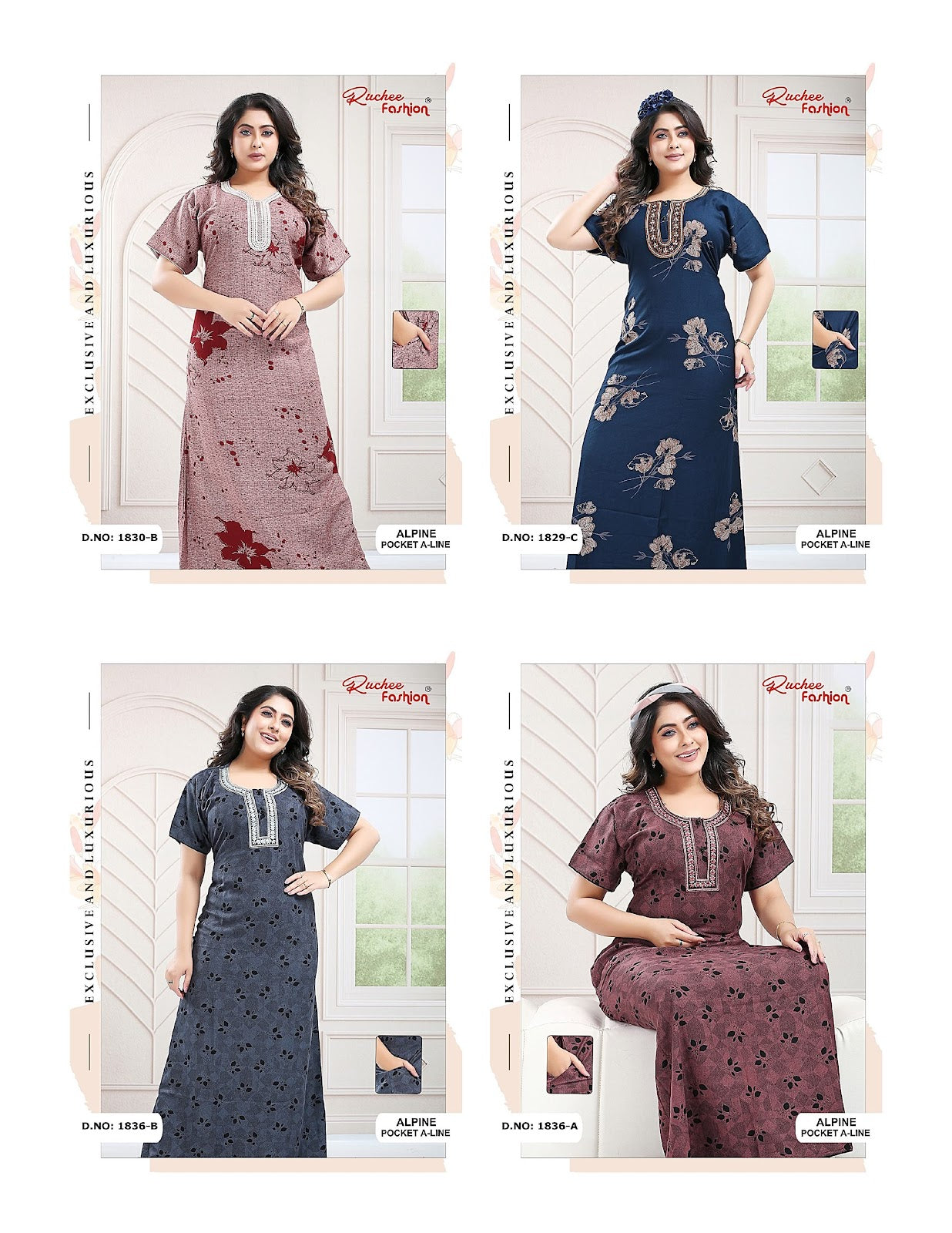 A-Line 250925 Ruchee Fashion Alpine Night Gowns Wholesale Price