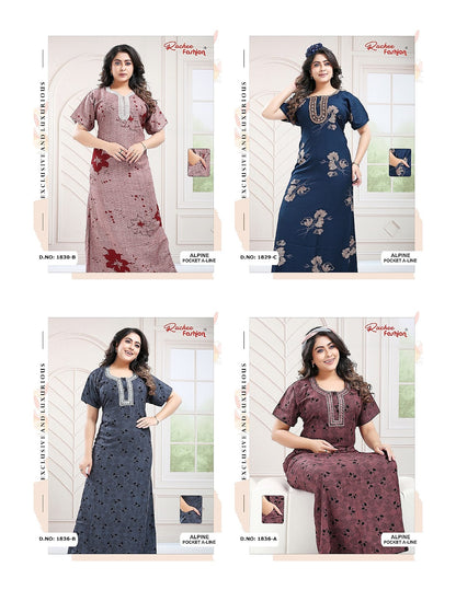A-Line 250925 Ruchee Fashion Alpine Night Gowns Wholesale Price