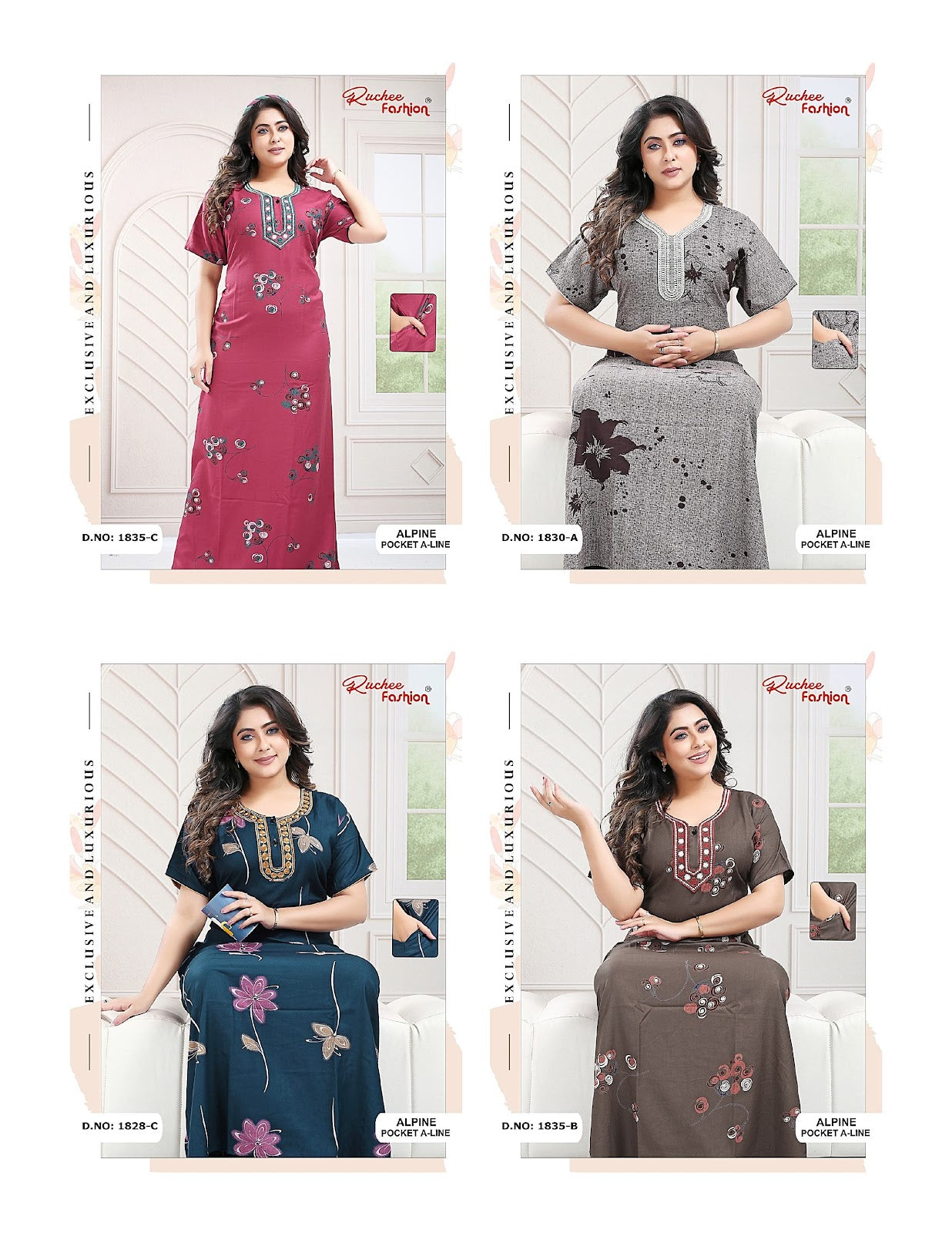 A-Line 250925 Ruchee Fashion Alpine Night Gowns Wholesale Price