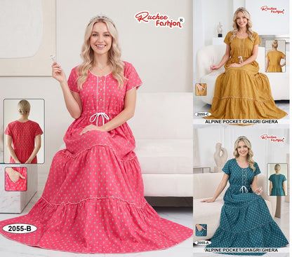 A-Line Ghagri 2909 Ruchee Fashion Alpine Night Gowns Wholesaler
