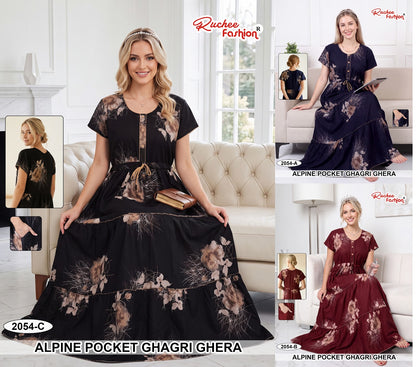 A-Line Ghagri 2909 Ruchee Fashion Alpine Night Gowns Wholesaler