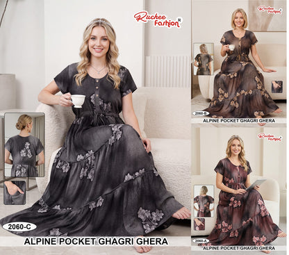 A-Line Ghagri 2909 Ruchee Fashion Alpine Night Gowns Wholesaler