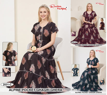A-Line Ghagri 2909 Ruchee Fashion Alpine Night Gowns Wholesaler