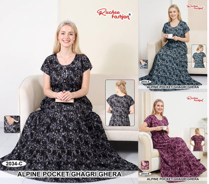 A-Line Ghagri 2909 Ruchee Fashion Alpine Night Gowns Wholesaler