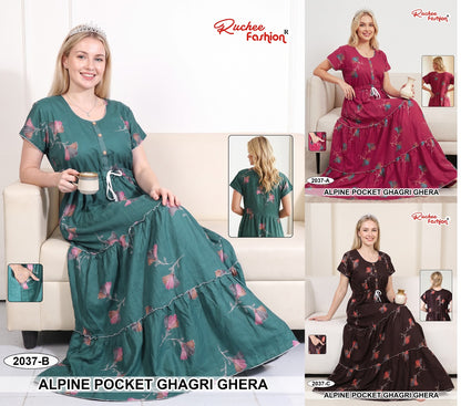 A-Line Ghagri 2909 Ruchee Fashion Alpine Night Gowns Wholesaler